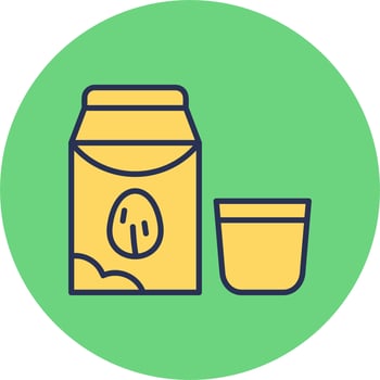 almond milk Vector Icon