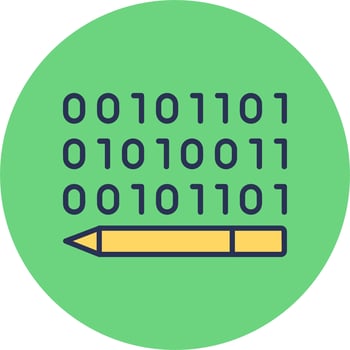 Binary Code Vector Icon