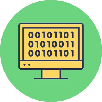 Binary Code Vector Icon