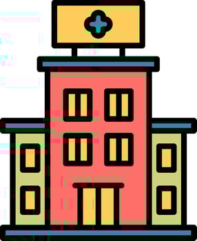 Hospital Building Vector Icon