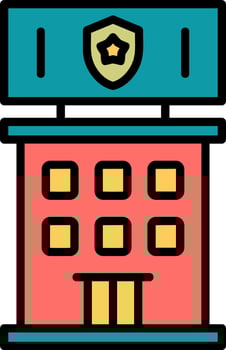 Police Station Vector Icon
