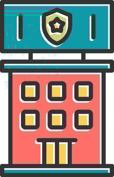 Police Station Vector Icon
