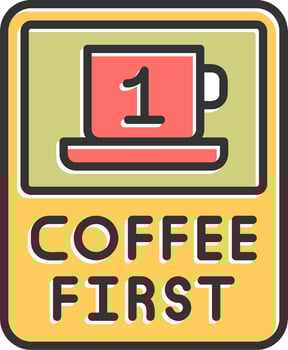 Coffee First Vector Icon