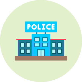 Police Station Vector Icon