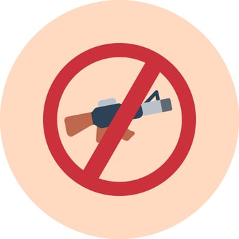 No Rifle Vector Icon