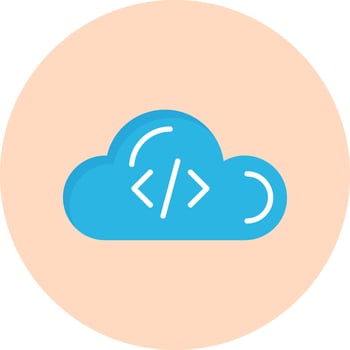 Cloud Coding Vector Icon