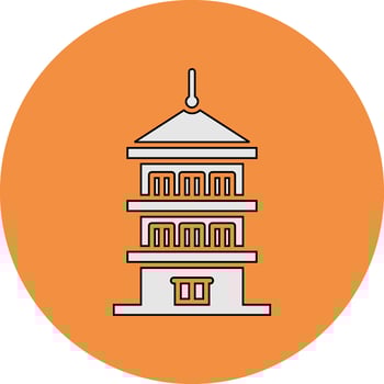 Pagoda Vector Icon