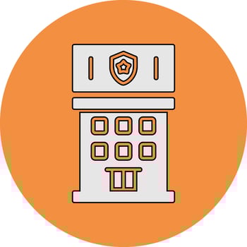 Police Station Vector Icon