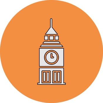 Clock Tower Vector Icon