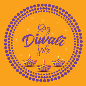 Big Diwali Sale offer Big Discount Promotion Template vector