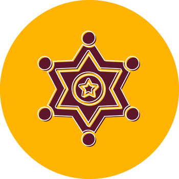 Sheriff Badge Vector Icon