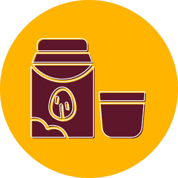 almond milk Vector Icon