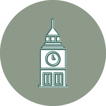 Clock Tower Vector Icon