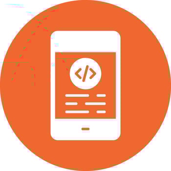 Mobile Coding Vector Icon