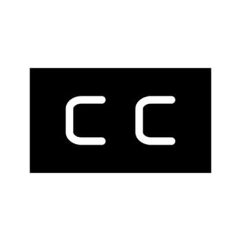 Closed captioning icon vector image.  symbols for web and mobile applications on editable white background.