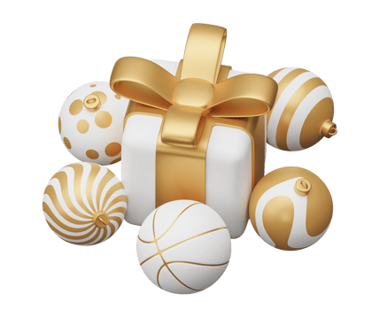 basketball ball christmas gift png