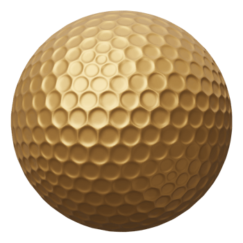 gold golf ball sport equipment png