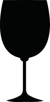 Wine glasses icons set simple symbol of bar, restaurant. Various wine glass flat or line vector black silhouette collection for mobile concept and web design.