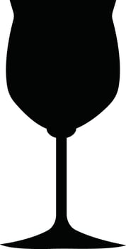 Wine glasses icons set simple symbol of bar, restaurant. Various wine glass flat or line vector black silhouette collection for mobile concept and web design.