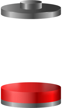 Realistic Low battery icon png