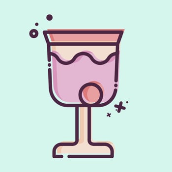 Icon Wine. related to Poison symbol. MBE style. simple design editable. simple illustration vector