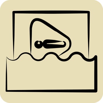 Icon Water. related to Poison symbol. hand drawn style. simple design editable. simple illustration vector