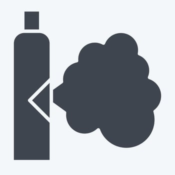 Icon Gas. related to Poison symbol. glyph style. simple design editable. simple illustration vector