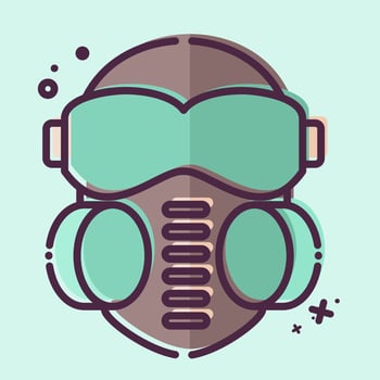 Icon Face mask. related to Poison symbol. MBE style. simple design editable. simple illustration vector