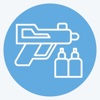 Icon Gun. related to Poison symbol. blue eyes style. simple design editable. simple illustration vector