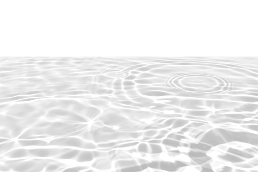 Defocus blurred transparent blue colored clear calm water surface texture with splashes reflection. Trendy abstract nature background. Water waves in sunlight with copy space. Blue watercolor shine. png