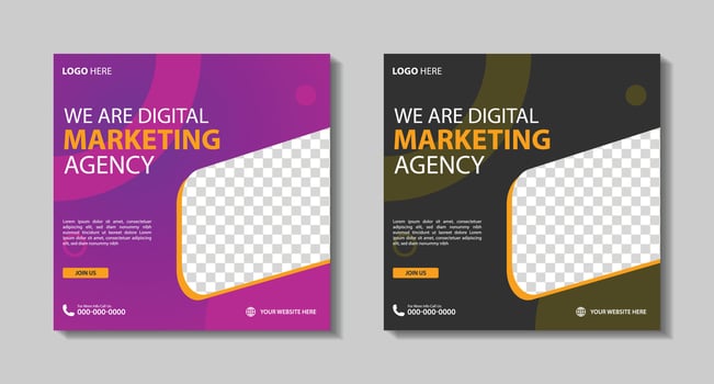 Digital business marketing banner for social media post template. Business Post Design for Advertising vector