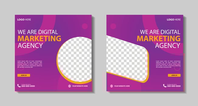 Digital business marketing banner for social media post template. Business Post Design for Advertising vector