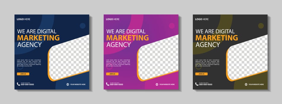 Digital business marketing banner for social media post template. Business Post Design for Advertising vector