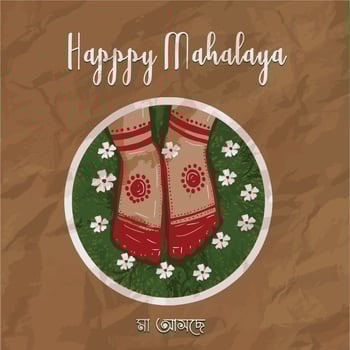 happy mahalaya , SUBHO MAHALAYA, DURGA PUJA POSTERS vector
