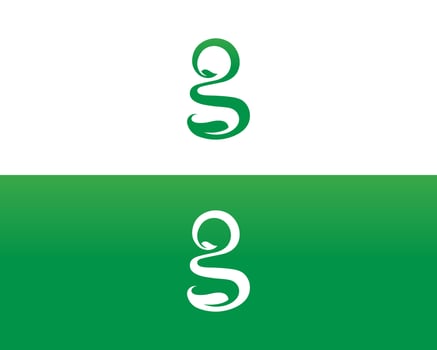 Natural letter g icon logo design modern vector template.