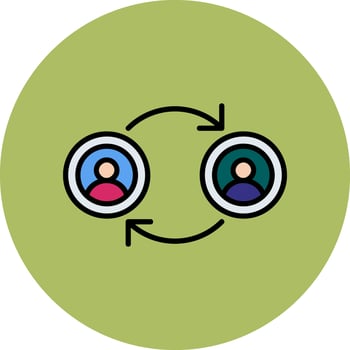 Peer To Peer Vector Icon