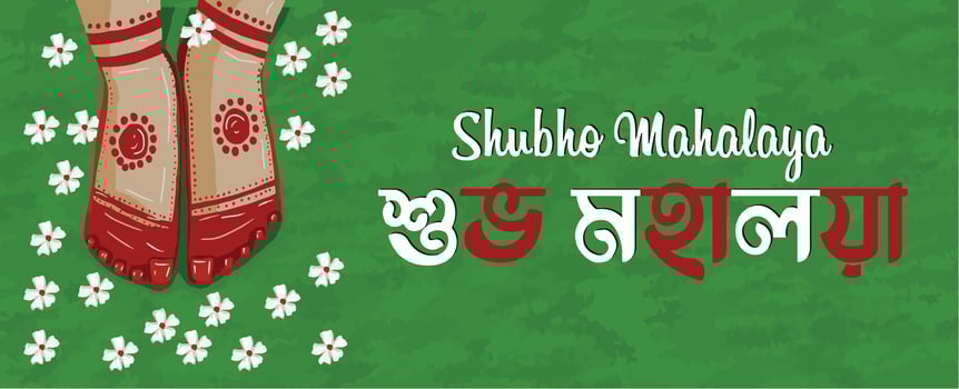 happy mahalaya , SUBHO MAHALAYA, DURGA PUJA POSTERS vector