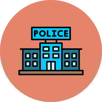 Police Station Vector Icon
