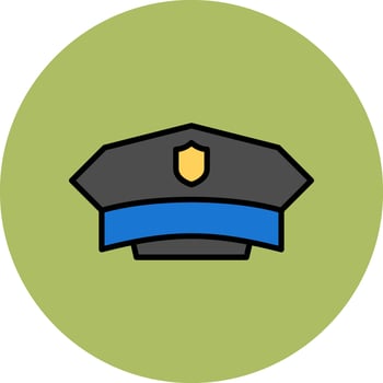 Police Hat Vector Icon