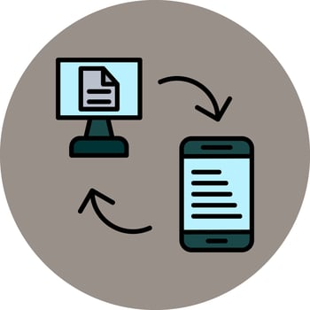 Data Transfer Vector Icon