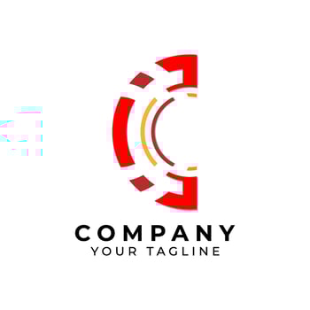 C Letter Logo Design with Creative Modern Business Typography Vector Template.