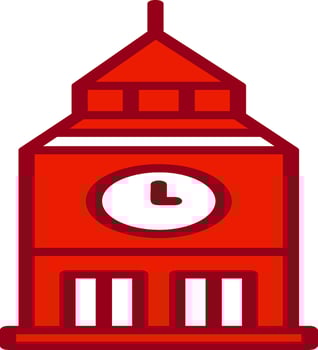 Clock Tower Vector Icon