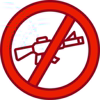 No Rifle Vector Icon