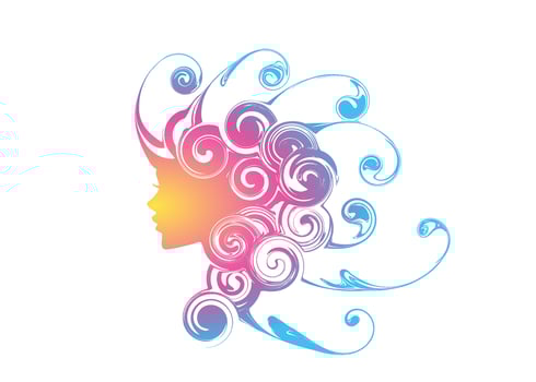 Beautiful Colorful Painting face of a lady girl woman wallpaper vector