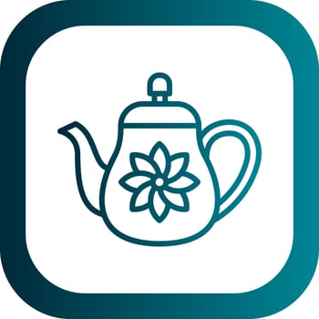 Teapot Vector Icon Design