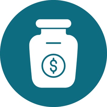 Money Jar Vector Icon