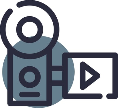 Camcorder Creative Icon Design vector