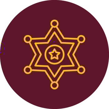 Sheriff Badge Vector Icon