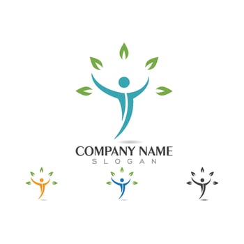 Human character logo sign vector