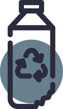 Water Bottle Creative Icon Design vector